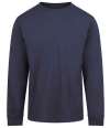 AT012 AWDis Long Sleeve 180 T-Shirt New French Navy colour image